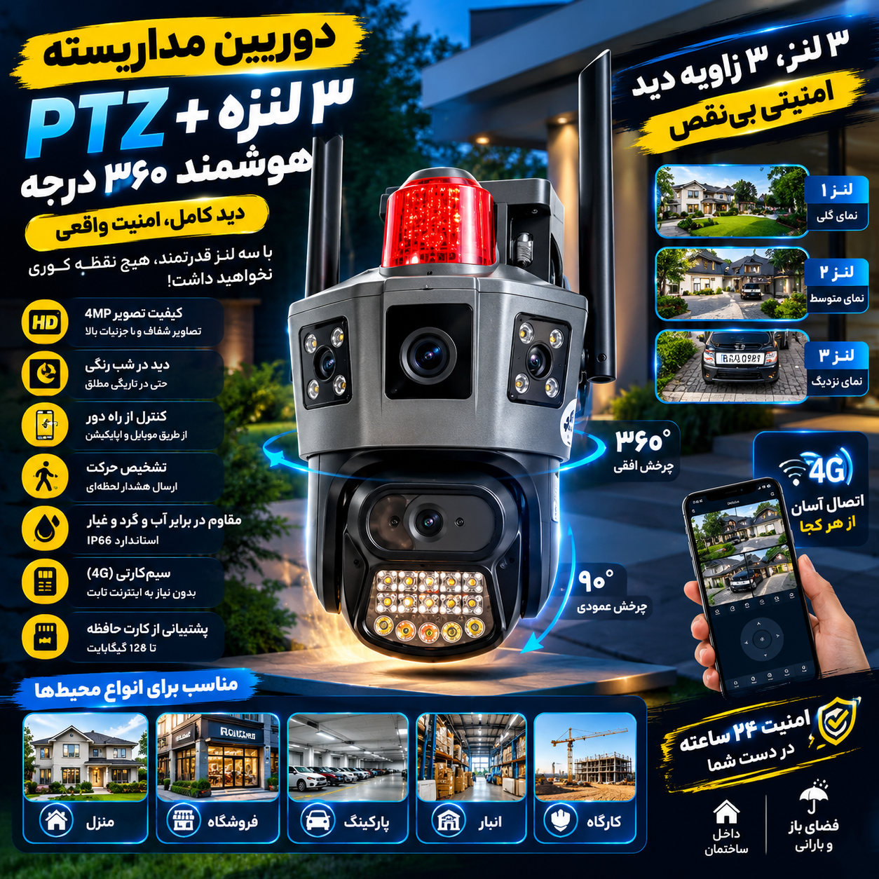 دوربین سیمکارتی 3لنزs3